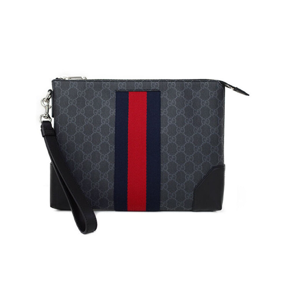 Gucci Supreme Bag Brown GG Clutch Beige - Picture 2 of 5